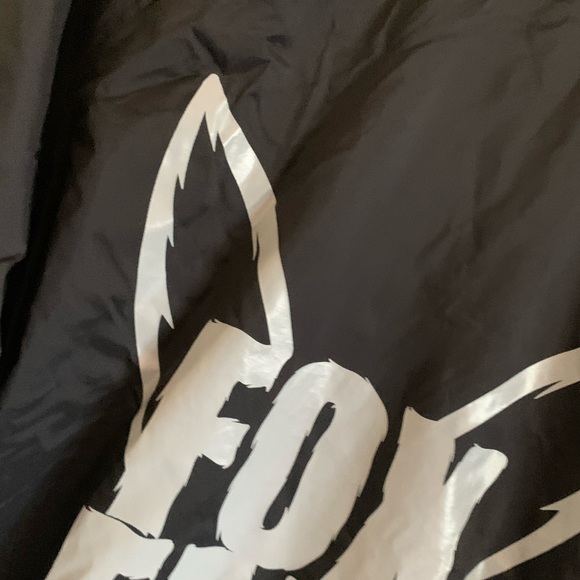 TFOX Fox Fam Button Up Windbreaker Jacket Black - Picture 3 of 5